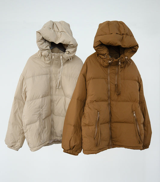 Winter light sports hooded thickened down jacket literary and leisure Hong Kong style warm clouds white duck down jacket W22399