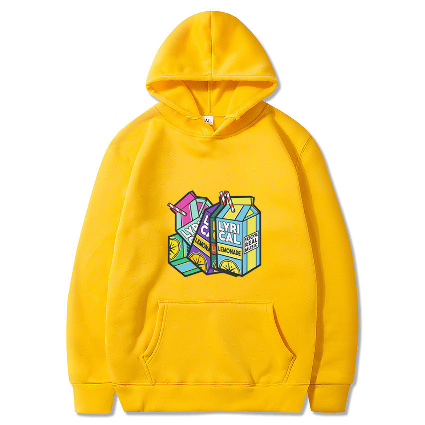 VLOVELAW 2025 lyrical lemonade lemon print fleece hooded sweater men and women hoodies