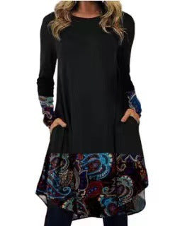 VLOVELAW New Version in Stock for Independent Station Wish European and American National Style Fashion Casual Spring and Autumn Dress