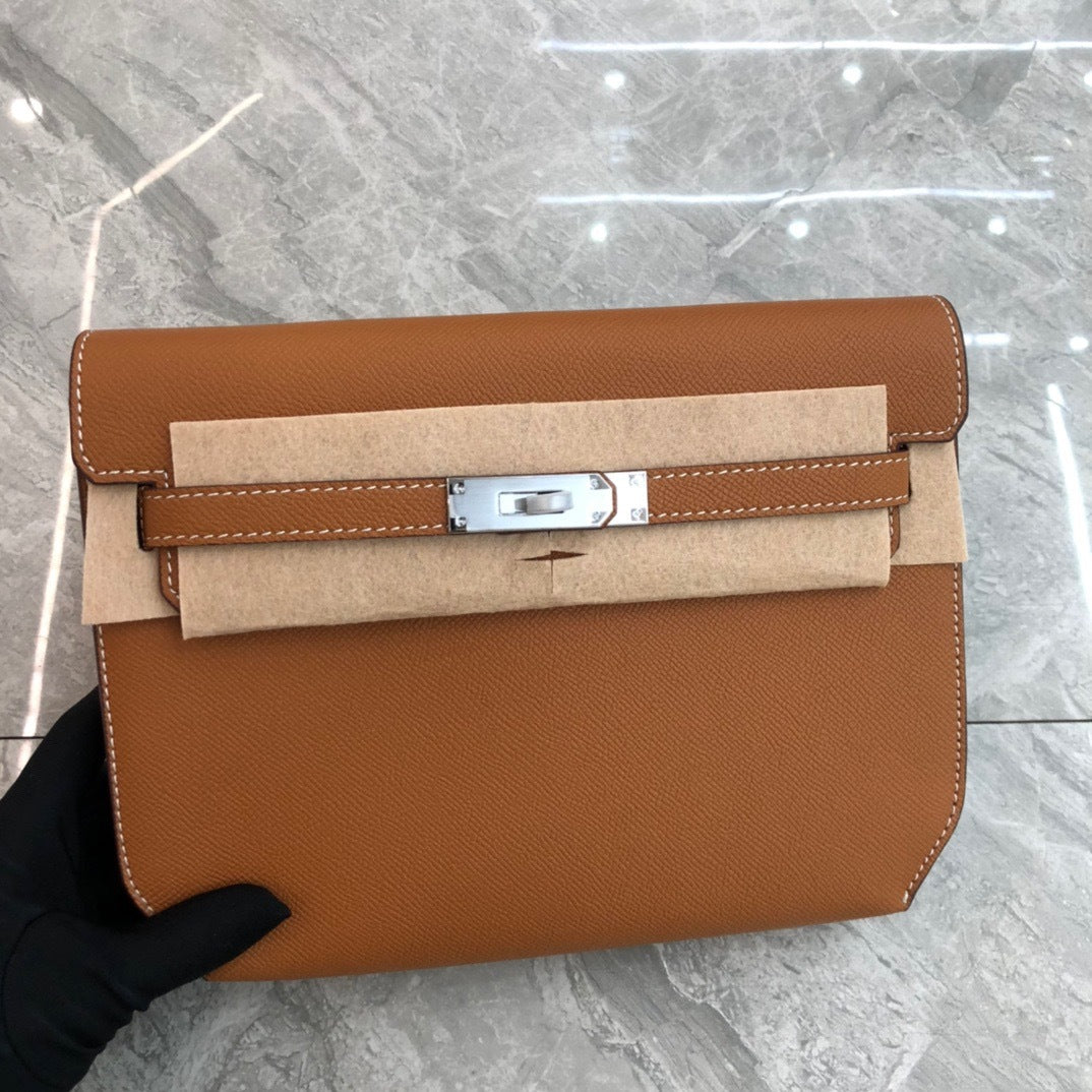 VLOVELAW 2025 New fashion retro underarm shoulder bag genuine leather palm pattern cowhide Kai bag underarm street trend messenger bag