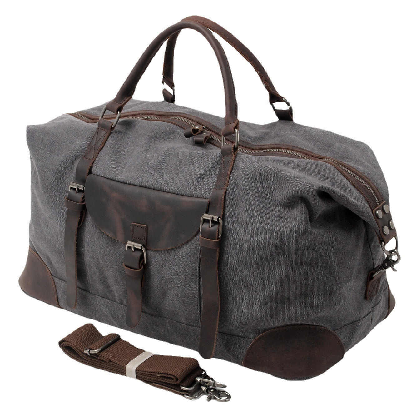 VLOVELAW 2025 Muchuan cloth bag large capacity canvas handbag messenger men's bag luggage bag mad horse leather travel bag household leisure simple