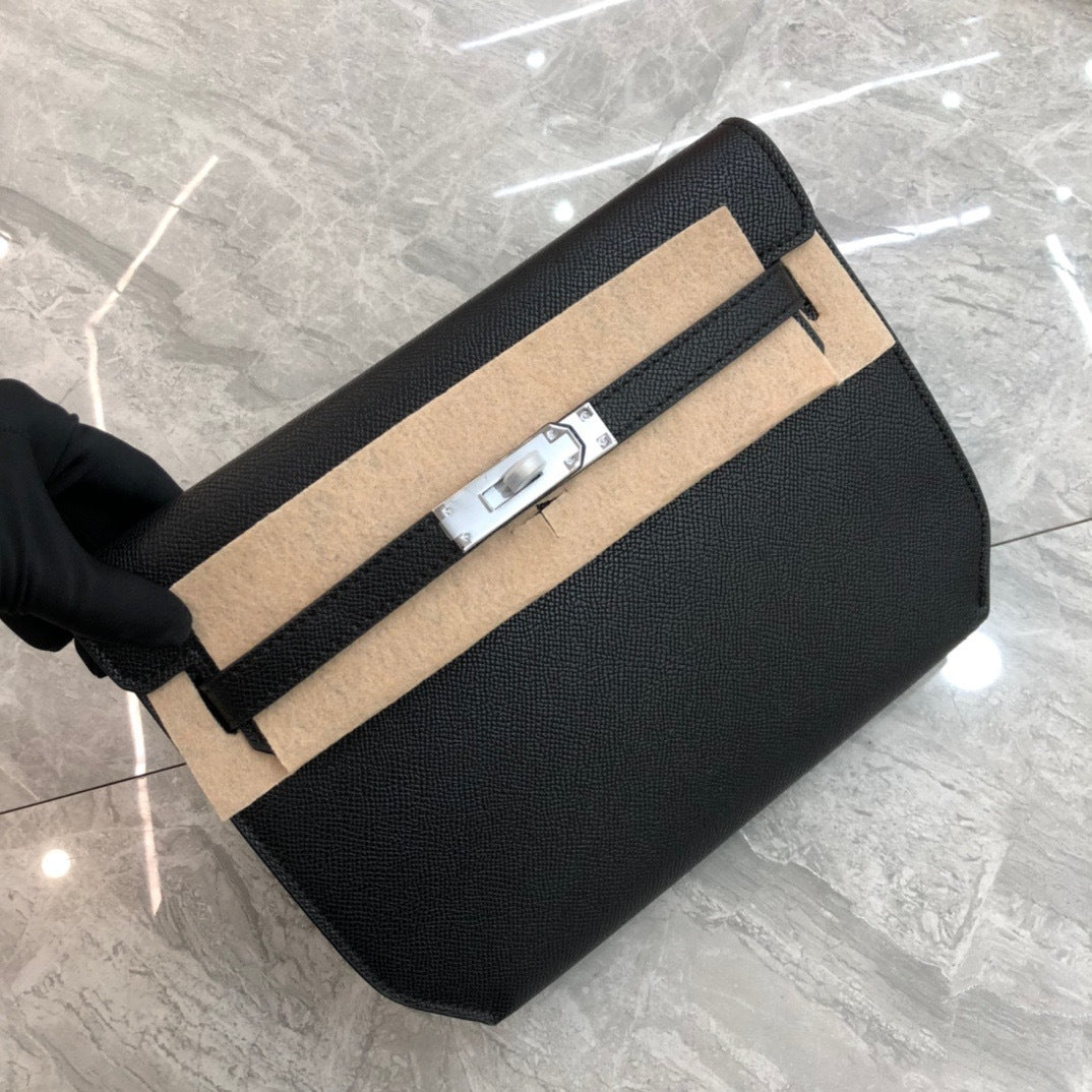 VLOVELAW 2025 New fashion retro underarm shoulder bag genuine leather palm pattern cowhide Kai bag underarm street trend messenger bag