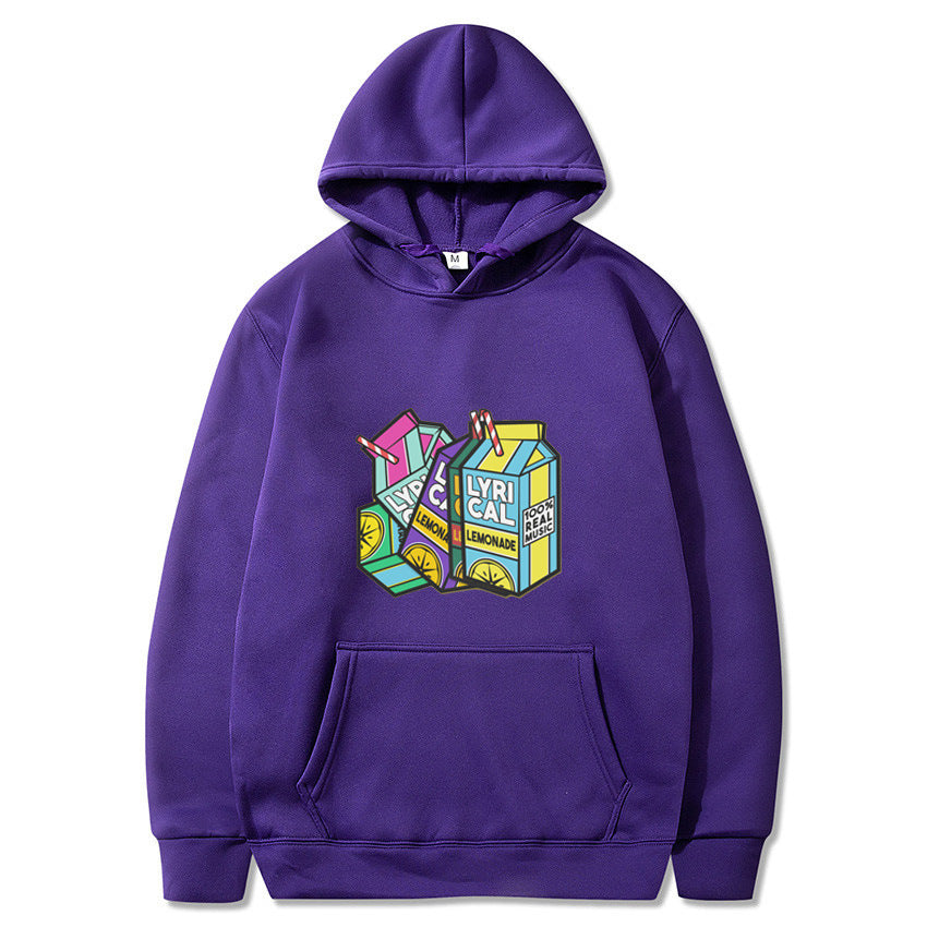 VLOVELAW 2025 lyrical lemonade lemon print fleece hooded sweater men and women hoodies