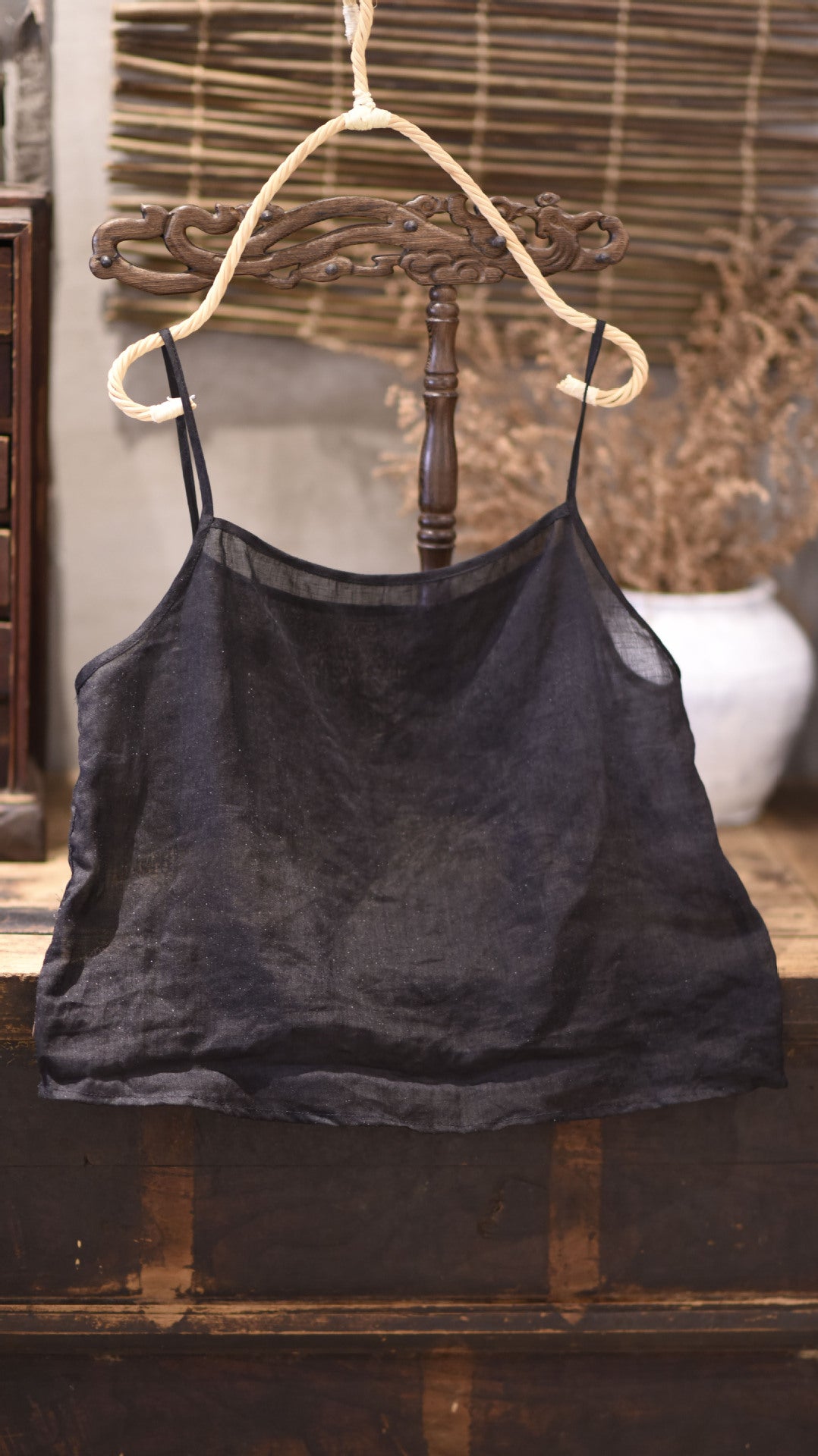 2025  22/5 small master, literary and retro light and casual pullover, one-word collar summer sunscreen ramie shirt