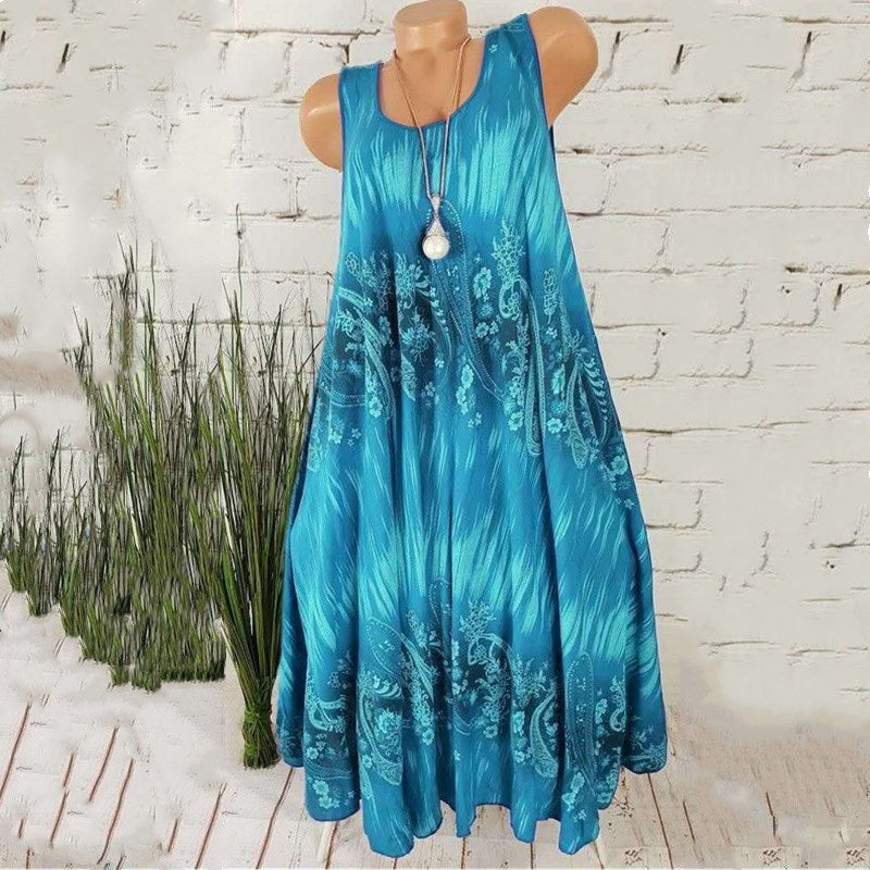 VLOVELAW EBay Wish Summer Hot Products European and American Fashion Women's Wear Digital Printing Dress in Stock!