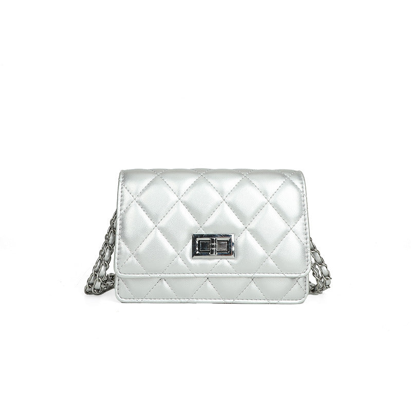 VLOVELAW 2025 Rhombus chain bag women's popular new fashion and high sense ins messenger bag versatile casual mini square bag