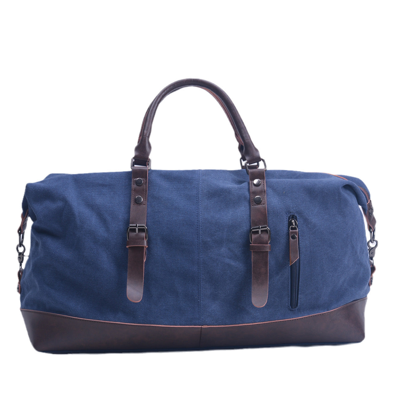 VLOVELAW 2025 2025 large-capacity men's hand-held travel bags, casual canvas with imitation leather messenger bags, luggage bags, fitness weekend bags