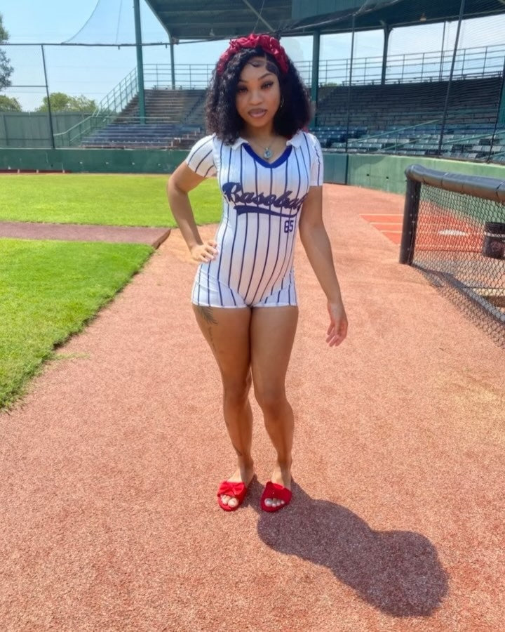 summer new women's clothing New Popular trade Spice Girls printed striped slim top hip shorts jumpsuit