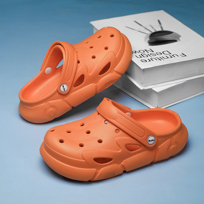 VLOVELAW Children's Shoes Hole Shoes New Children's Slippers Men's and Women's Sandals Soft Bottom Sandals Beach Toe Cap Non-Slip Children's Shoes