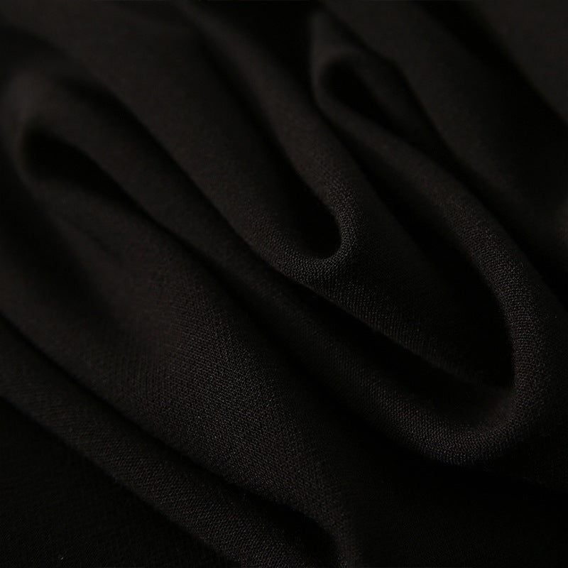 2025 High aura small black dress, high-end slim-fitting dress, medium and long sleeveless vest skirt, summer Hangzhou women's clothing