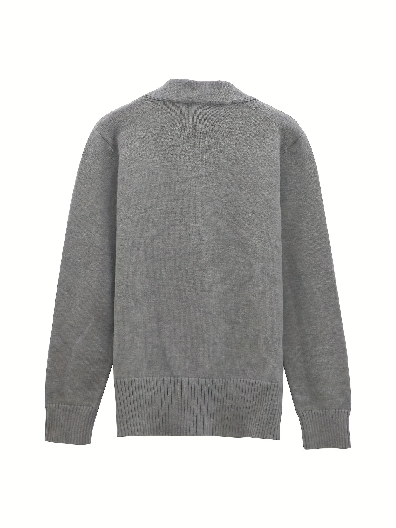 Solid Rib Knit Sweater, Casual Long Sleeve Versatile Sweater, Women's Clothing