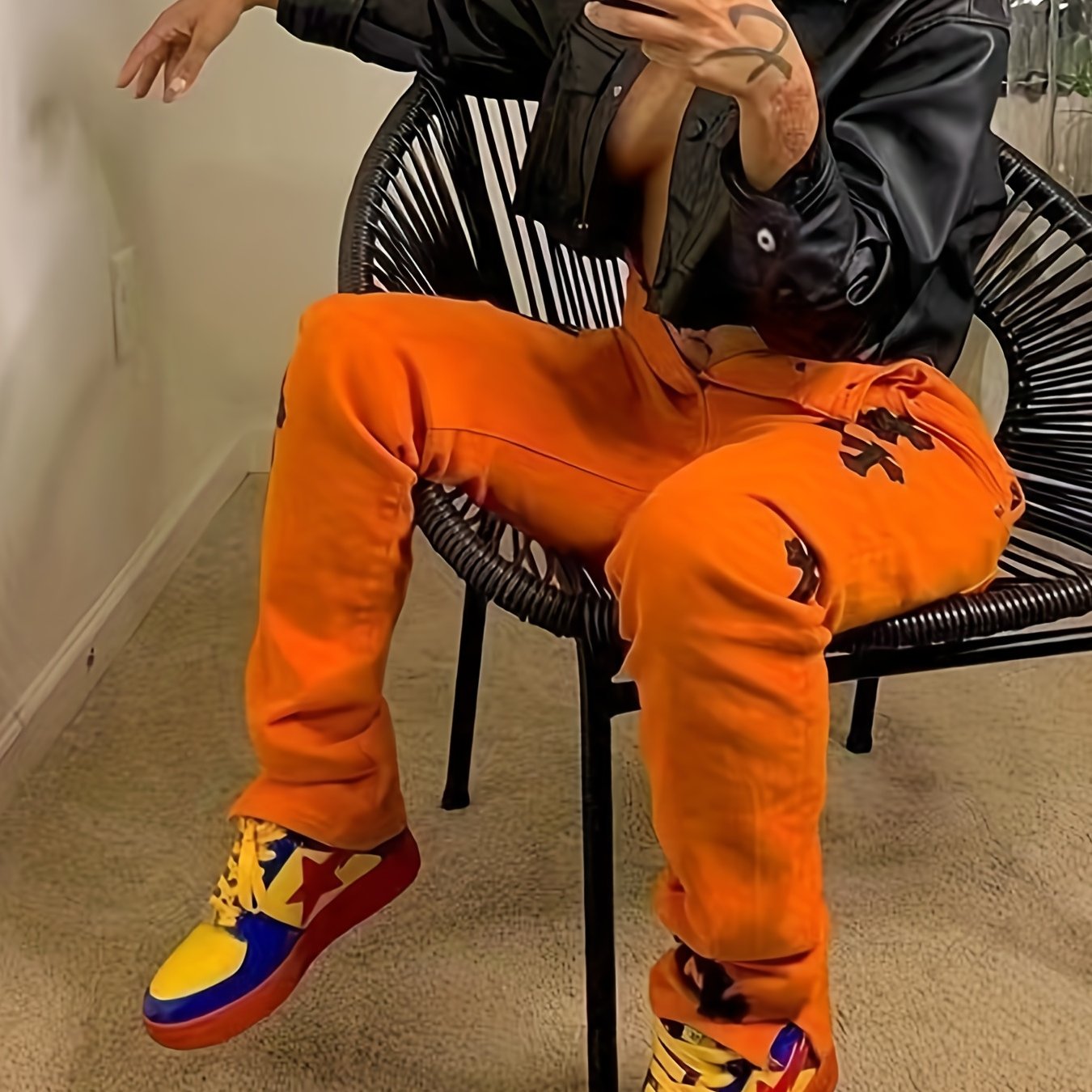 vlovelaw PU Leather Turndown Collar Jacket, Button Up Long Sleeve Pockets Outerwear For Spring & Fall, Women's Clothing