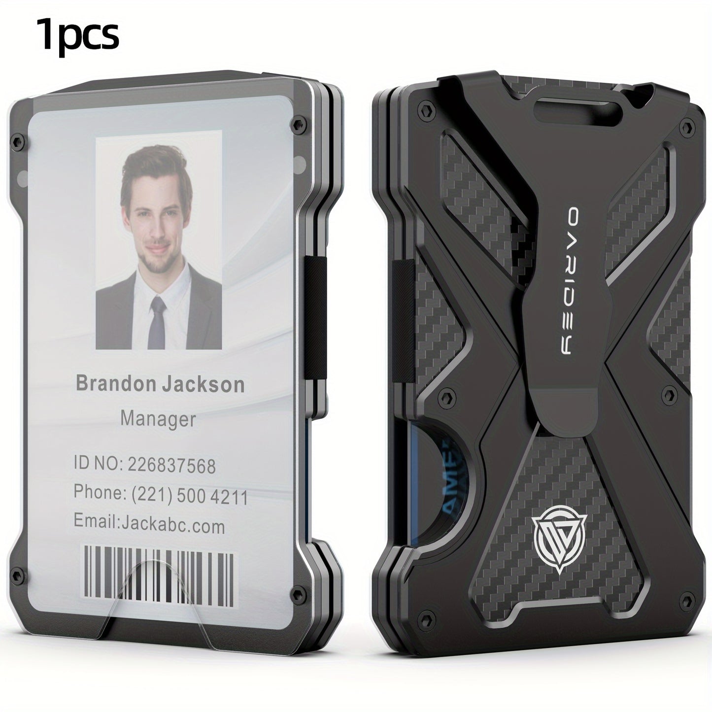 15-Slot Ultra-Slim Aluminum Alloy Wallet for Men - RFID Blocking, Anti-Theft, Durable, Simple Design, Black Color - Perfect for Travel and Daily Use