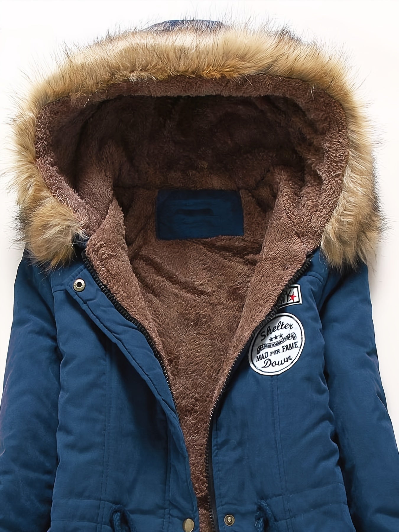 Women's Polyester Long Sleeve Casual Coat - Thick, Warm, Machine Washable, Elegant Design, Perfect for Home and Daily Wear with Hood