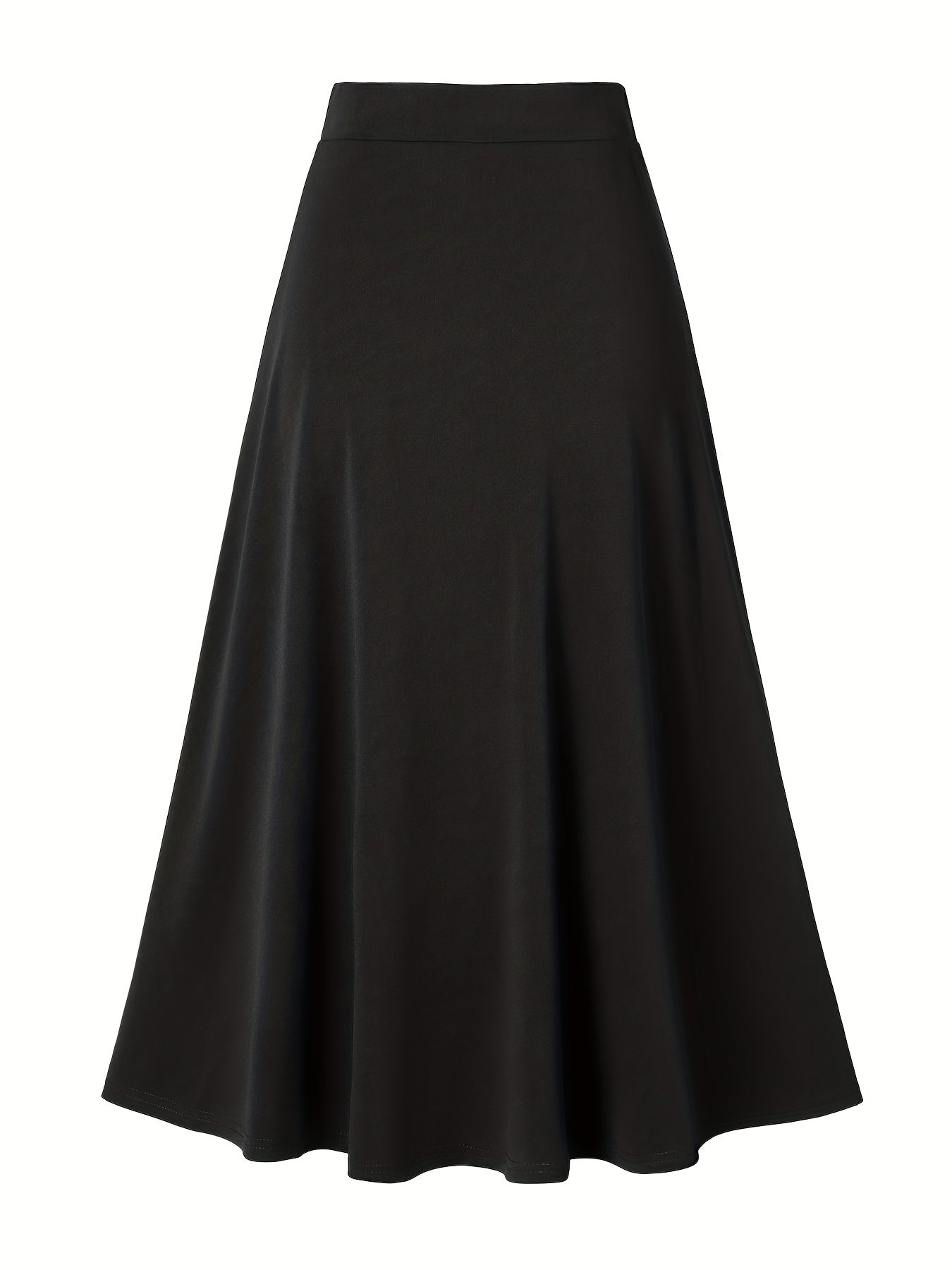 Solid Irregular Trim Skirt, Casual High Waist Skirt For Spring & Summer, Women's Clothing
