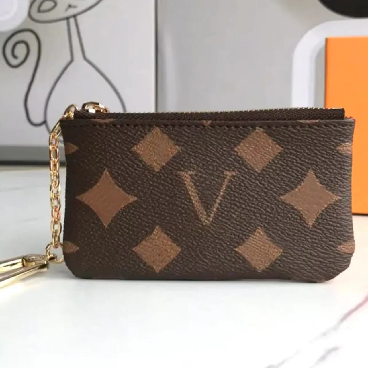 Designer wallet womens purse Compact POCKET ORGANIZER Designer Card Holders Fashion Short Luxury Multiple Wallet Key Coin Card Holder Damier Graphite Canvas PRPU