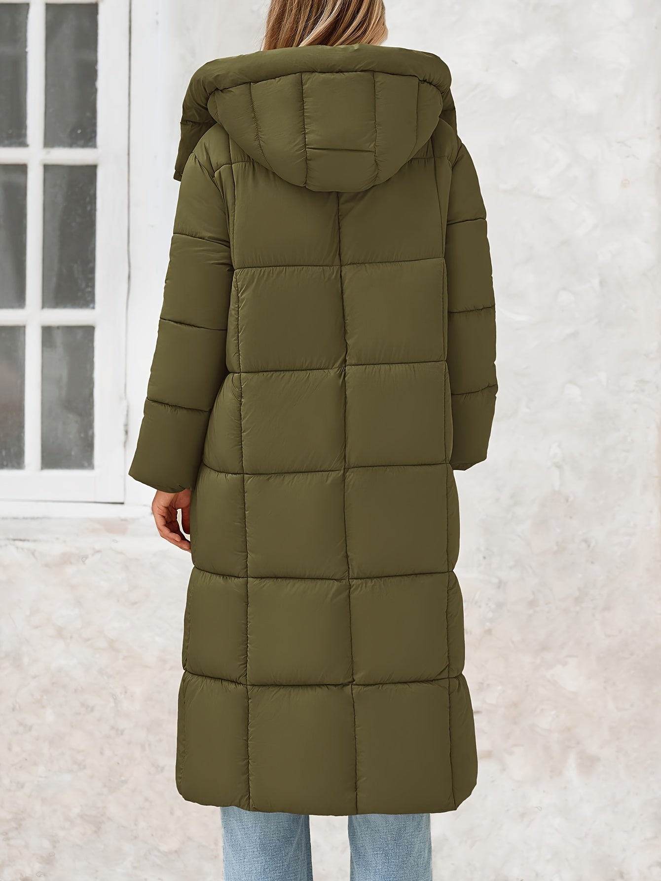 Women's Long Winter Coats Hooded Zip Up Casual Baggy Jackets Trendy Warm Clothes Outerwear