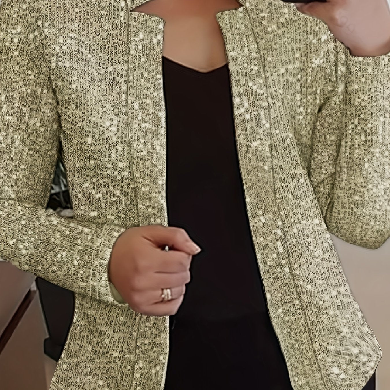 Open Front Blazer, Casual Long Sleeve Blazer, Women's Clothing