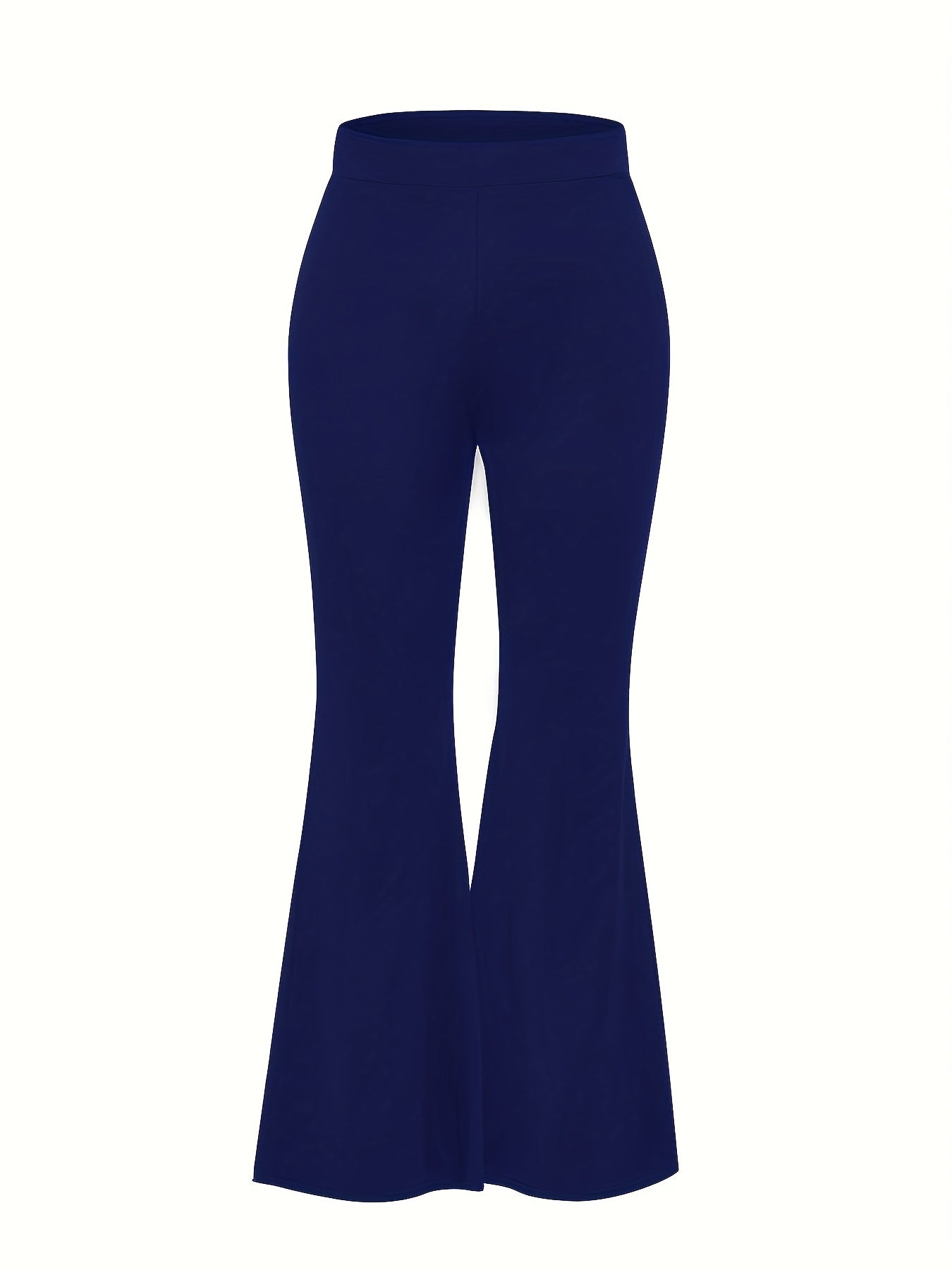 vlovelaw Solid High Waist Pants, Casual Flared Leg Slim Versatile Pants, Women's Clothing