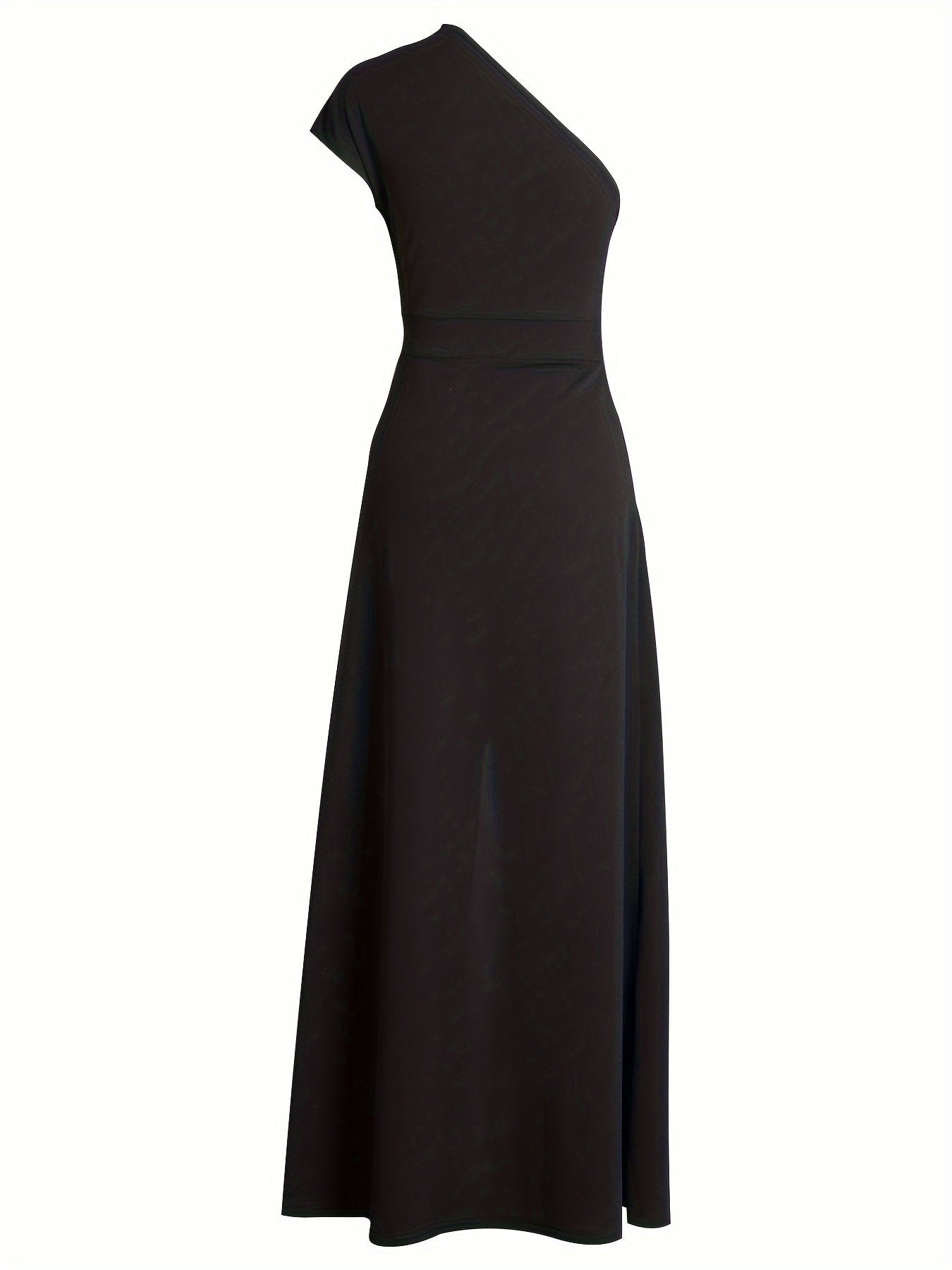 vlovelaw One Shoulder Split Wrap Dress, Elegant Sleeveless Dress For Party & Banquet, Women's Clothing