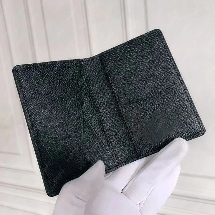 Designer wallet womens purse Compact POCKET ORGANIZER Designer Card Holders Fashion Short Luxury Multiple Wallet Key Coin Card Holder Damier Graphite Canvas PRPU