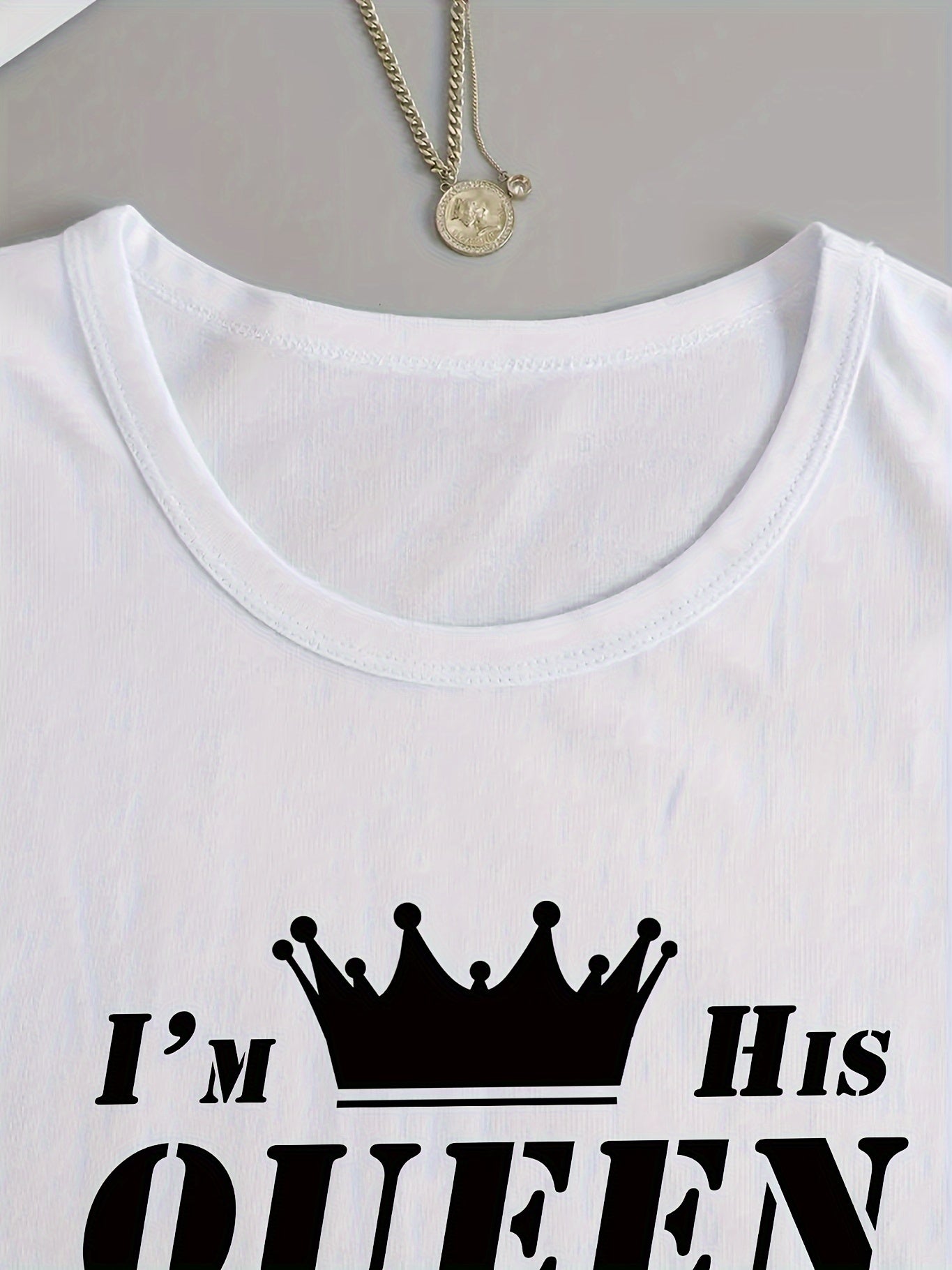 letter print t-shirt, long sleeve crew neck casual top for spring & fall, women's clothing