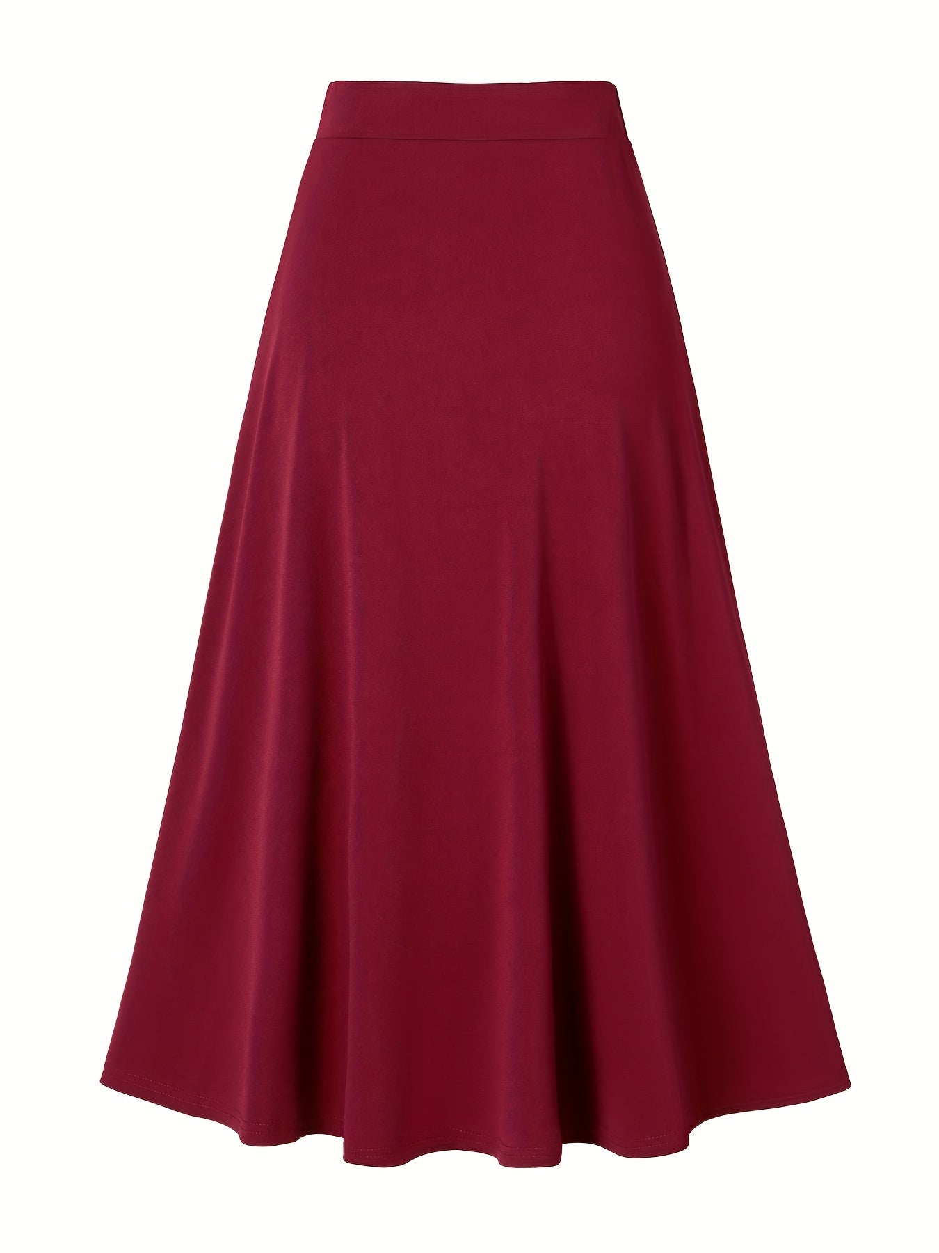 Solid Irregular Trim Skirt, Casual High Waist Skirt For Spring & Summer, Women's Clothing