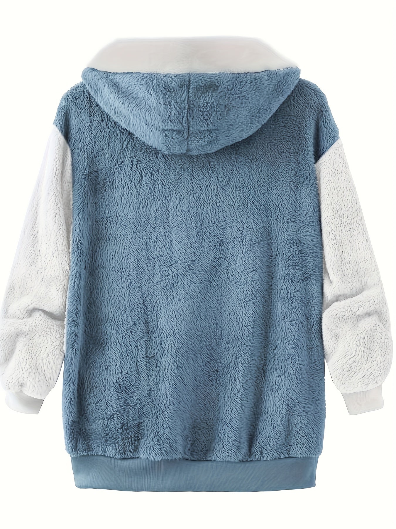 vlovelaw Color Block Zip Up Hooded Coat, Casual Long Sleeve Outerwear For Spring & Winter, Women's Clothing