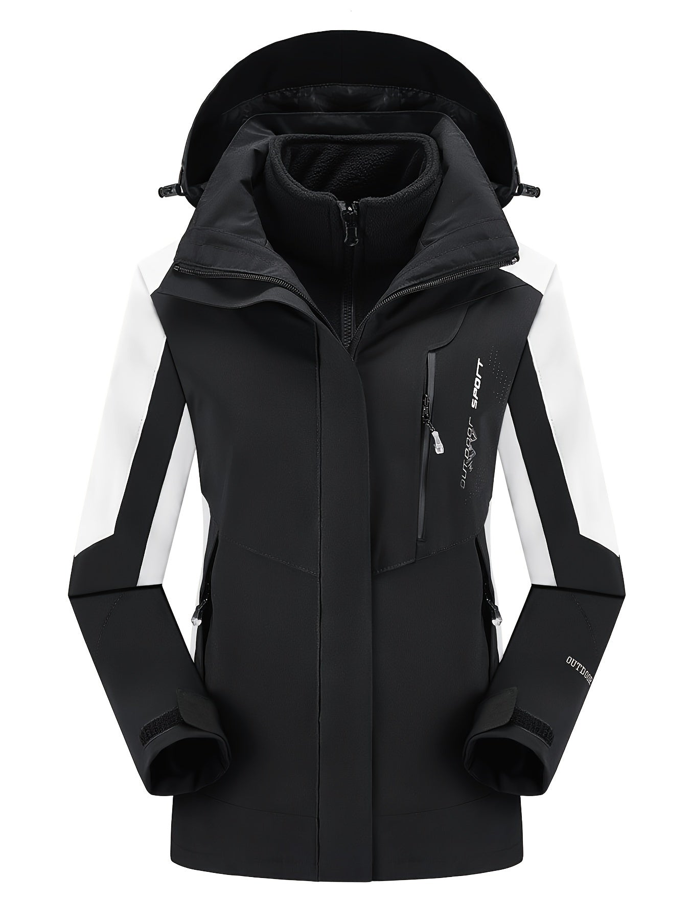 vlovelaw two-piece Women's 3-in-1 Outdoor Jacket Set - Windproof, Warm, and Versatile