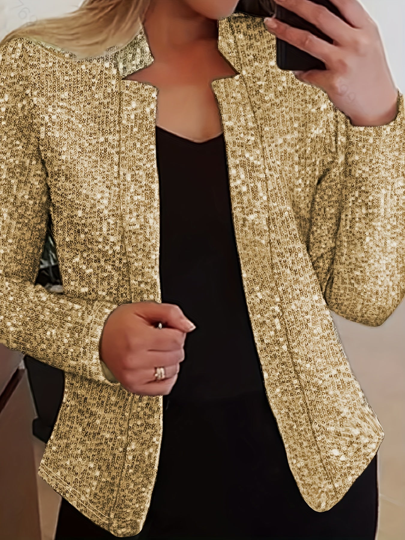 Open Front Blazer, Casual Long Sleeve Blazer, Women's Clothing
