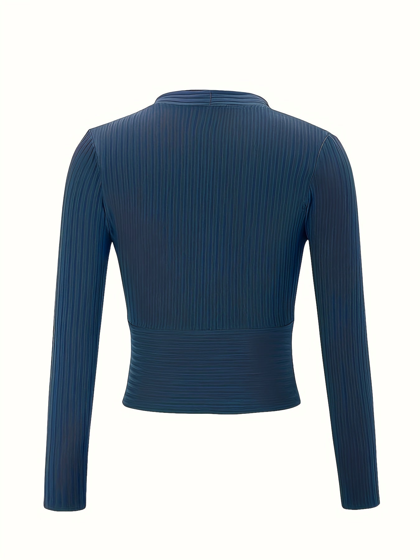 Autumn and winter women's fashionable long-sleeved deep V-neck sexy slim-fit solid color casual T-shirt tops