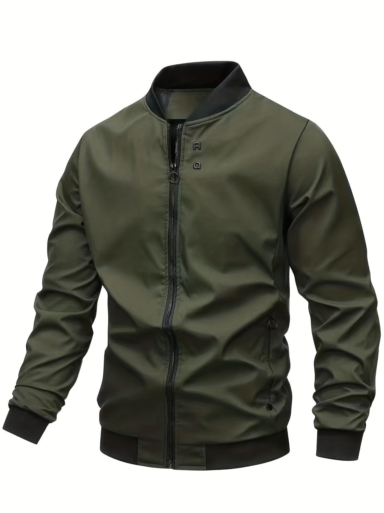 vlovelaw Classic Design Varsity Jacket, Men's Casual Baseball Jacket Coat Regular Fit College Hipster Windbreaker For Spring Autumn