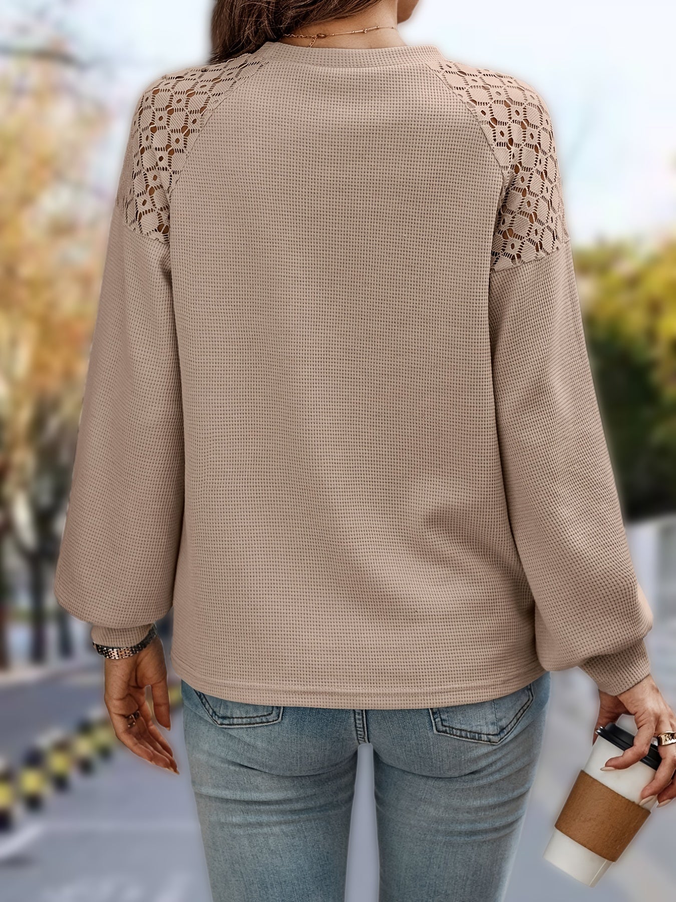 vlovelaw Long Sleeve Crew Neck T-Shirt, Casual Top For Fall & Spring, Women's Clothing