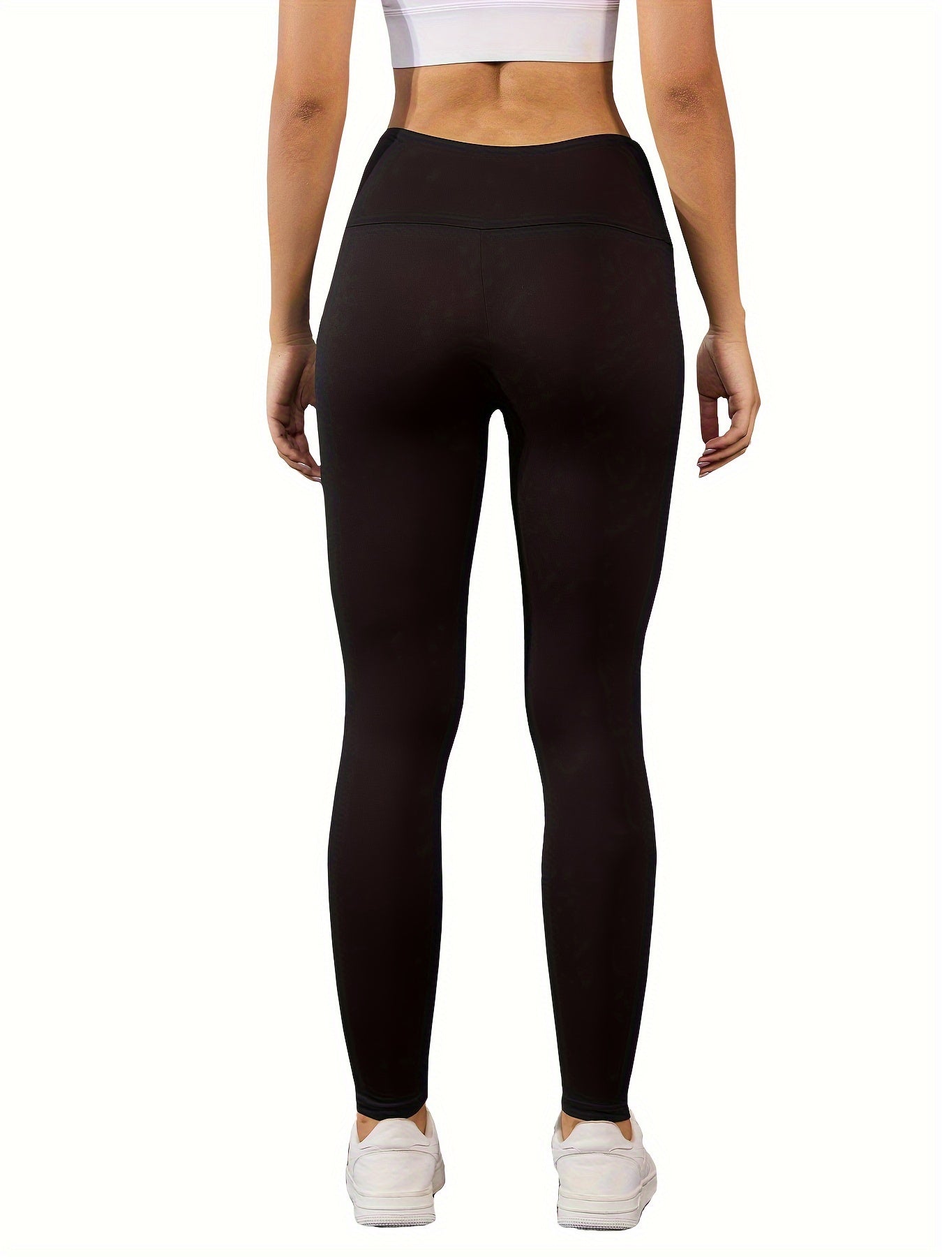 3pcs Women's High-Waist Fleece-Lined Thermal Leggings - Stretchy, Non-See-Through, Perfect for Winter Workouts & Yoga