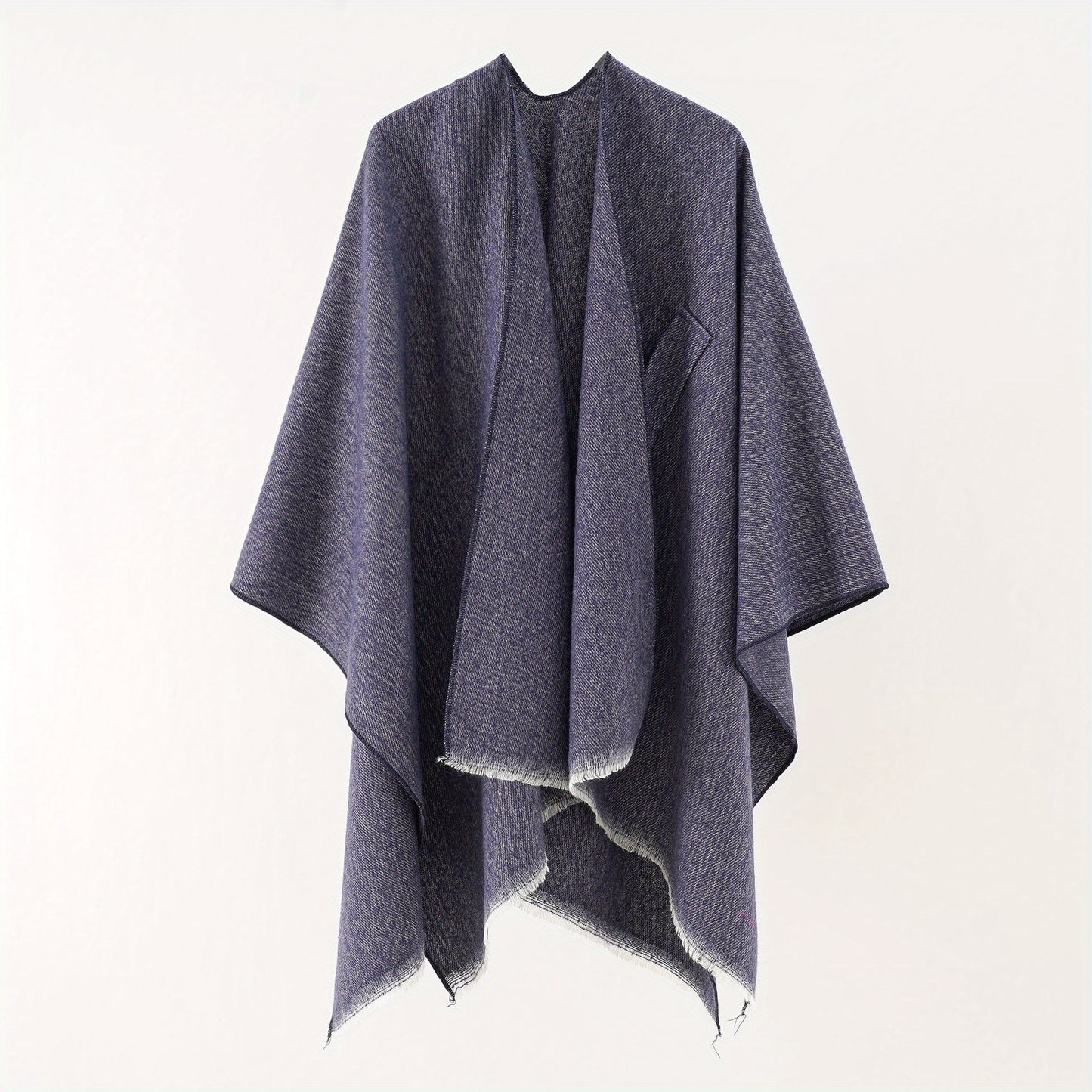 Solid Color Comfortable Shawl With Sleeves, Multifunctional Outdoor Windproof And Coldproof Cloak
