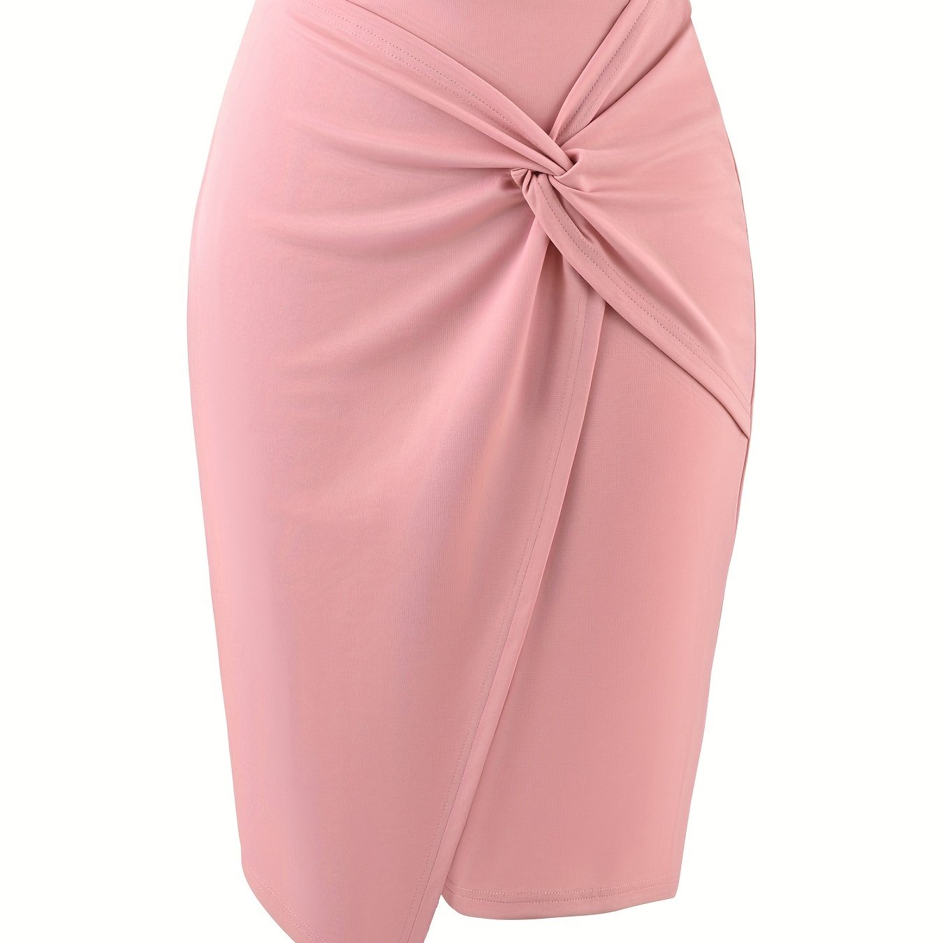 vlovelaw High Waist Stretchy Pencil Skirt, Work Business Solid Skirt, Women's Clothing