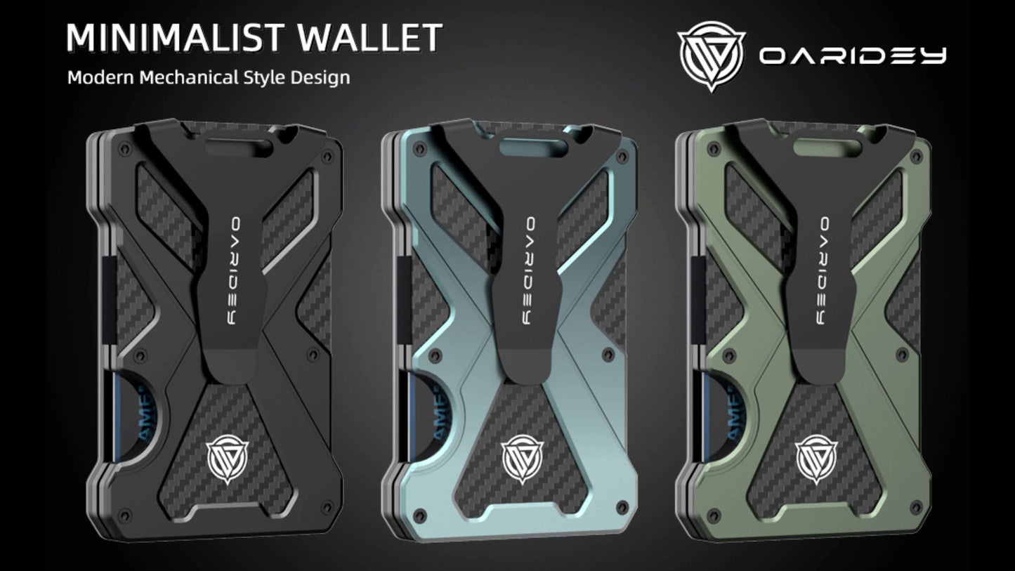 15-Slot Ultra-Slim Aluminum Alloy Wallet for Men - RFID Blocking, Anti-Theft, Durable, Simple Design, Black Color - Perfect for Travel and Daily Use