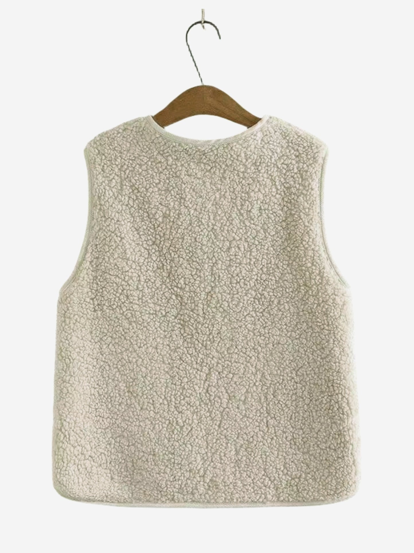 Solid Button Front Vest, Casual Sleeveless Vest With Pockets, Women's Clothing