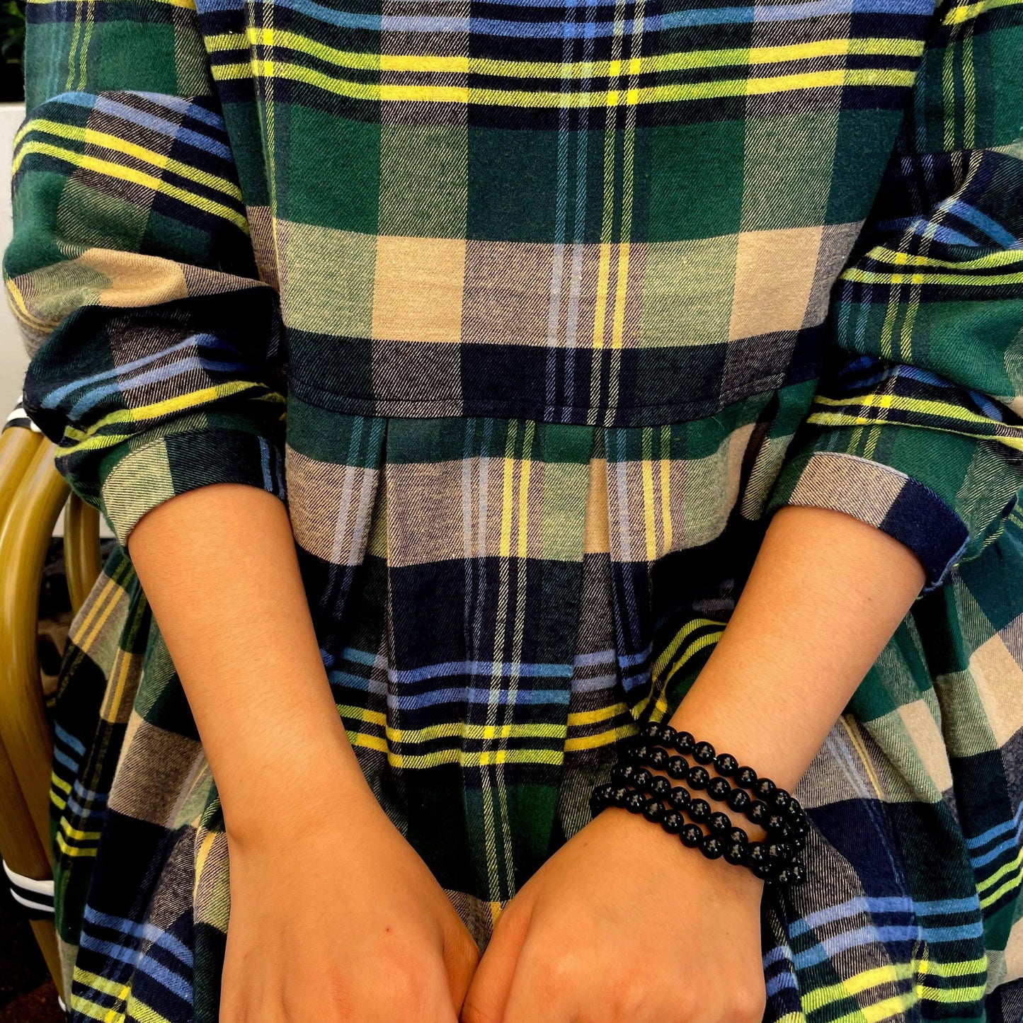 vlovelaw Plaid Print Loose Dress, Random Print Long Sleeve Casual Dress For Fall & Spring, Women's Clothing