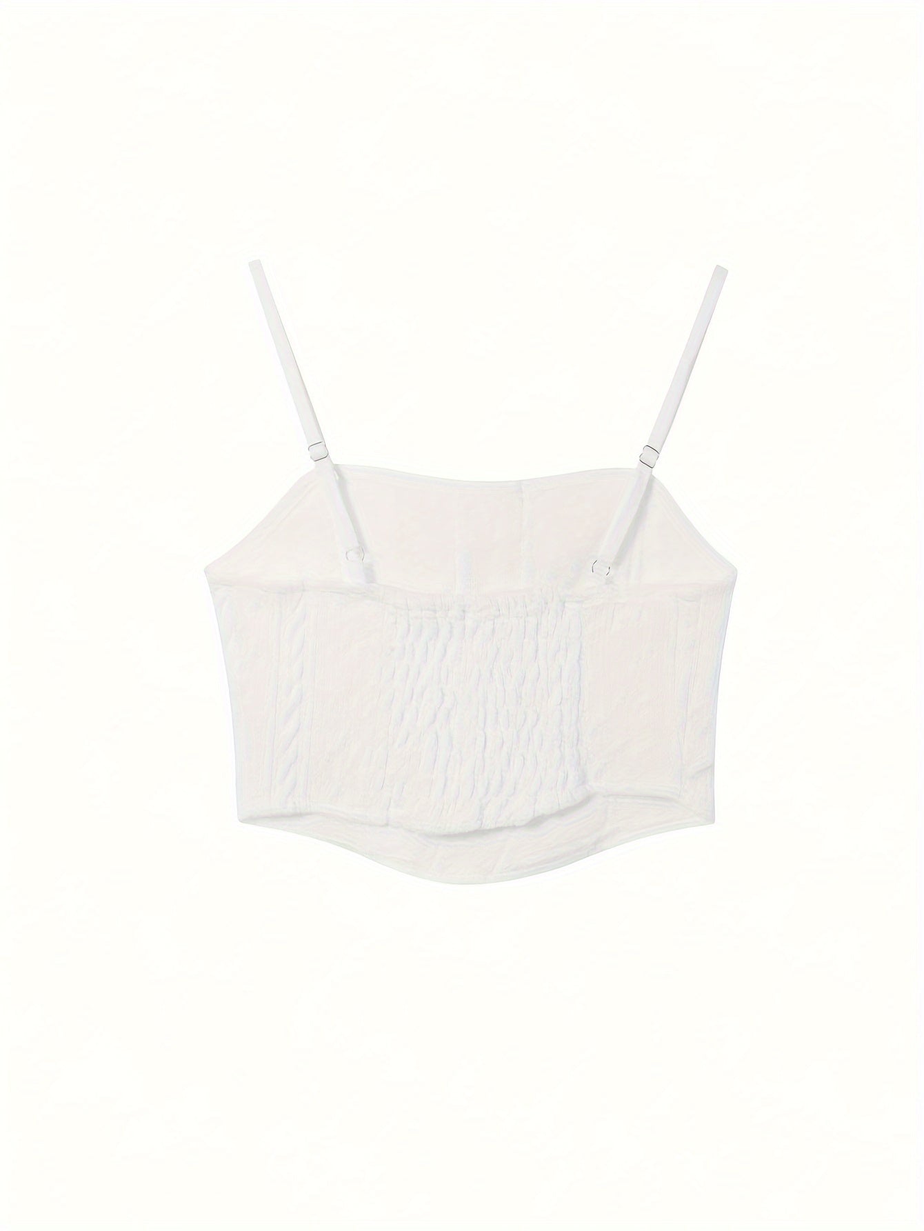 vlovelaw Lace Up Crop Cami Top, Chic Sleeveless Strap Top For Summer, Women's Clothing