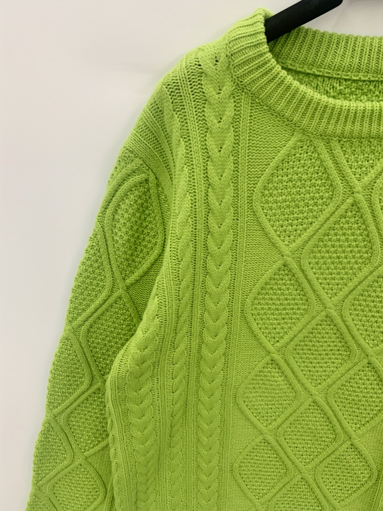 vlovelaw vlovelaw Men's Chic Cable-knit Pullover Sweater For Fall Winter