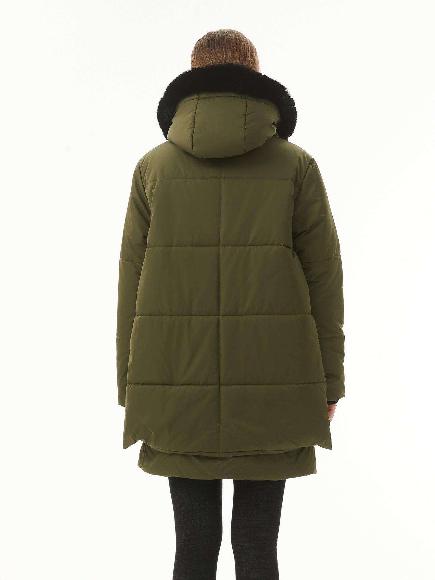 Ultra-Soft Fuzzy Trim Hooded Coat - Ultra-Warm Insulation, Relaxed Fit, Convenient Zip-Up, Long Sleeves, Detachable Hood - Designed for Women, Perfect for Outdoor Activities or Everyday Wear as Warm and Cozy Outerwear