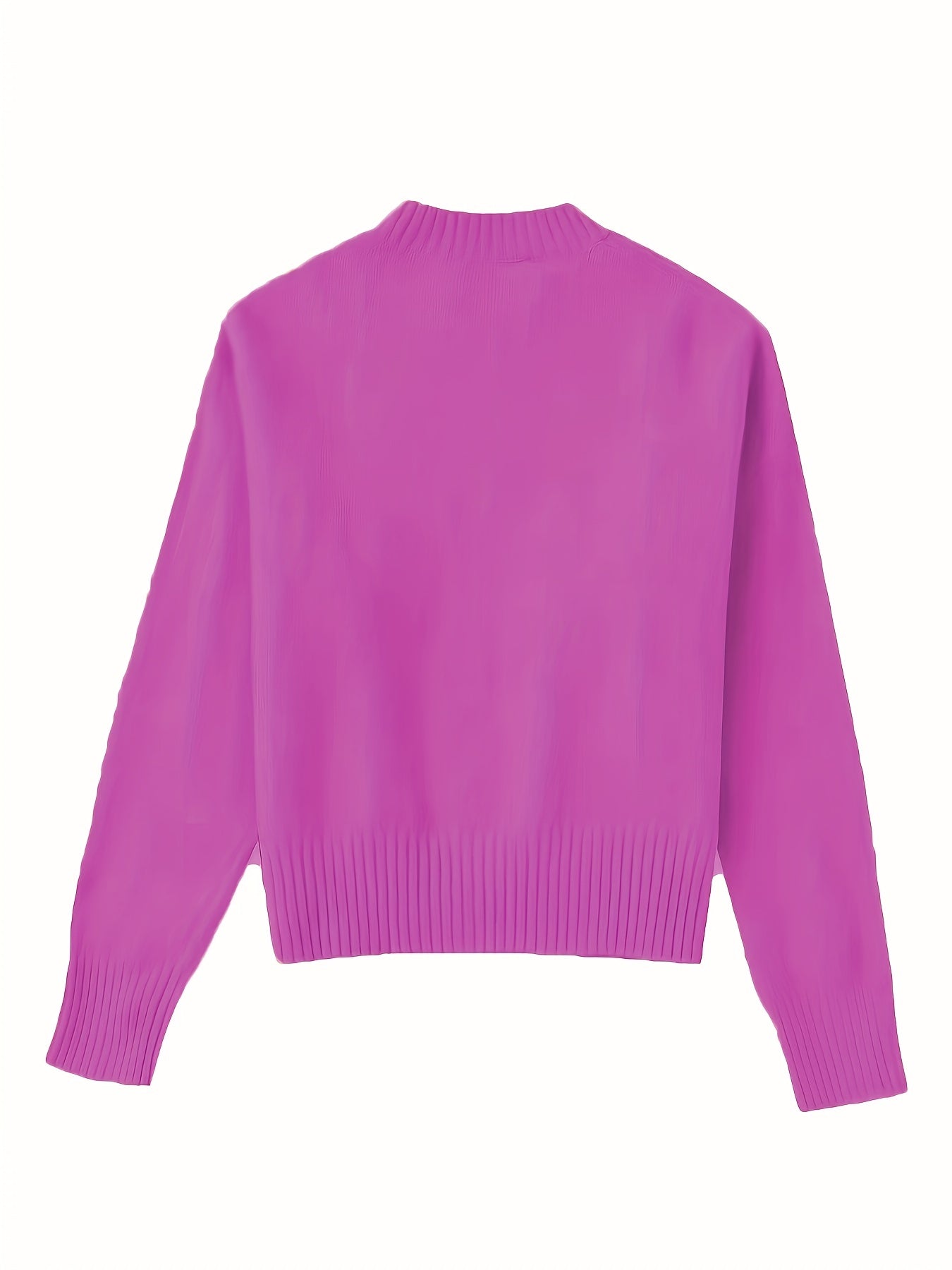 vlovelaw Solid Button Front Knit Cardigan, Casual Long Sleeve Drop Shoulder Sweater, Women's Clothing