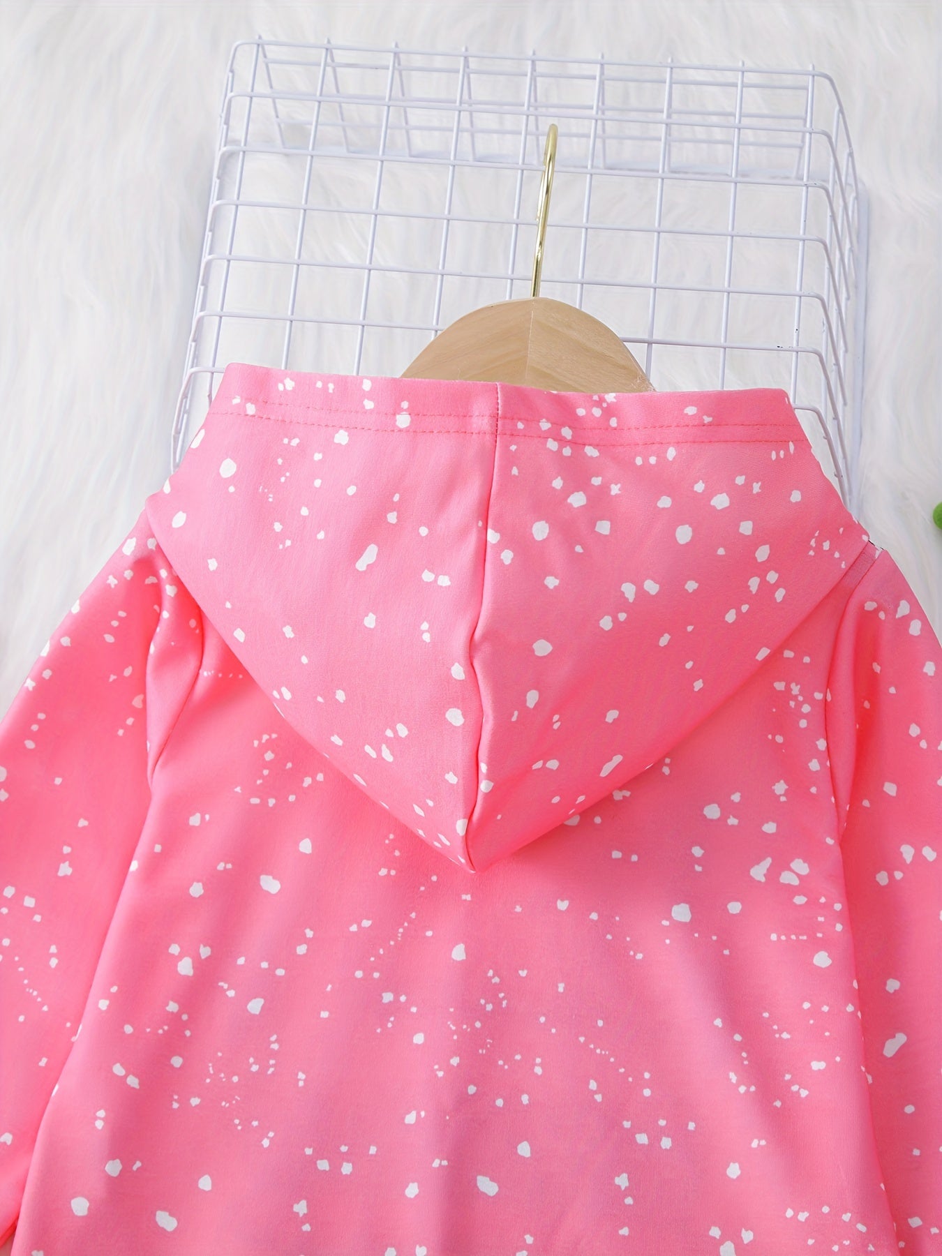 Girls Christmas Deer Print Hoodie Sweatshirt, Kids Long Sleeve Daily Casual Tops For Fall/ Spring, Gift Idea
