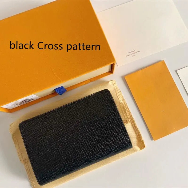 Designer wallet womens purse Compact POCKET ORGANIZER Designer Card Holders Fashion Short Luxury Multiple Wallet Key Coin Card Holder Damier Graphite Canvas PRPU