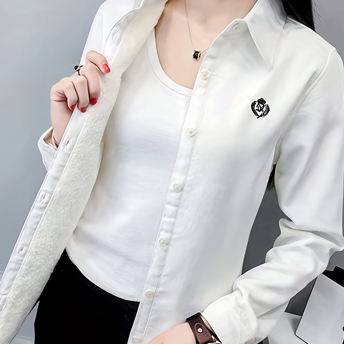 vlovelaw  Cute Graphic Simple T-shirt, Casual Thermal Long Sleeve T-shirt, Women's Clothing