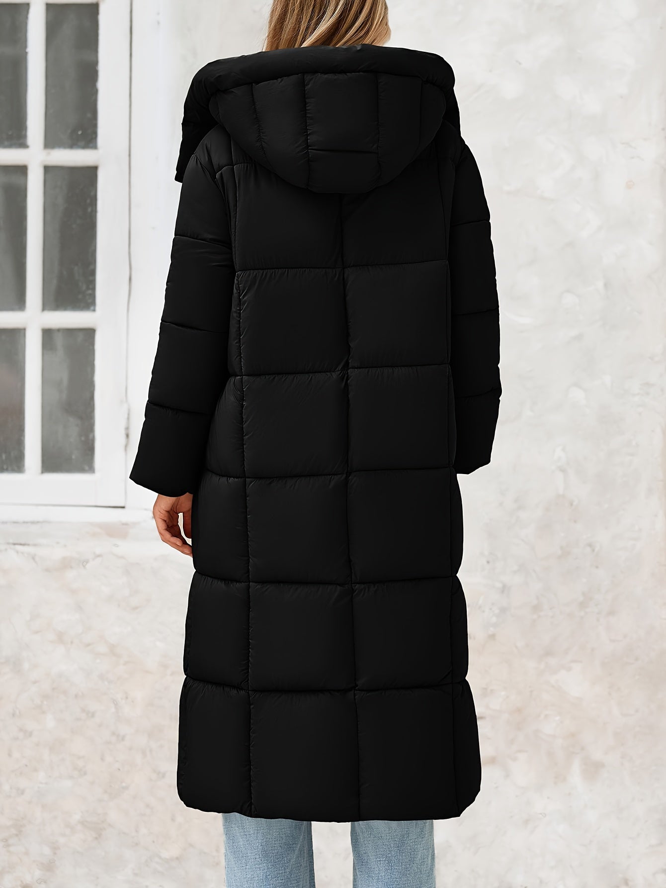 Women's Long Winter Coats Hooded Zip Up Casual Baggy Jackets Trendy Warm Clothes Outerwear