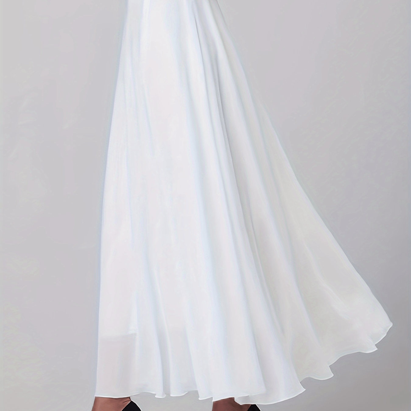 High Waist Chiffon Overlay Skirt, Casual Solid Skirt For Spring & Summer, Women's Clothing