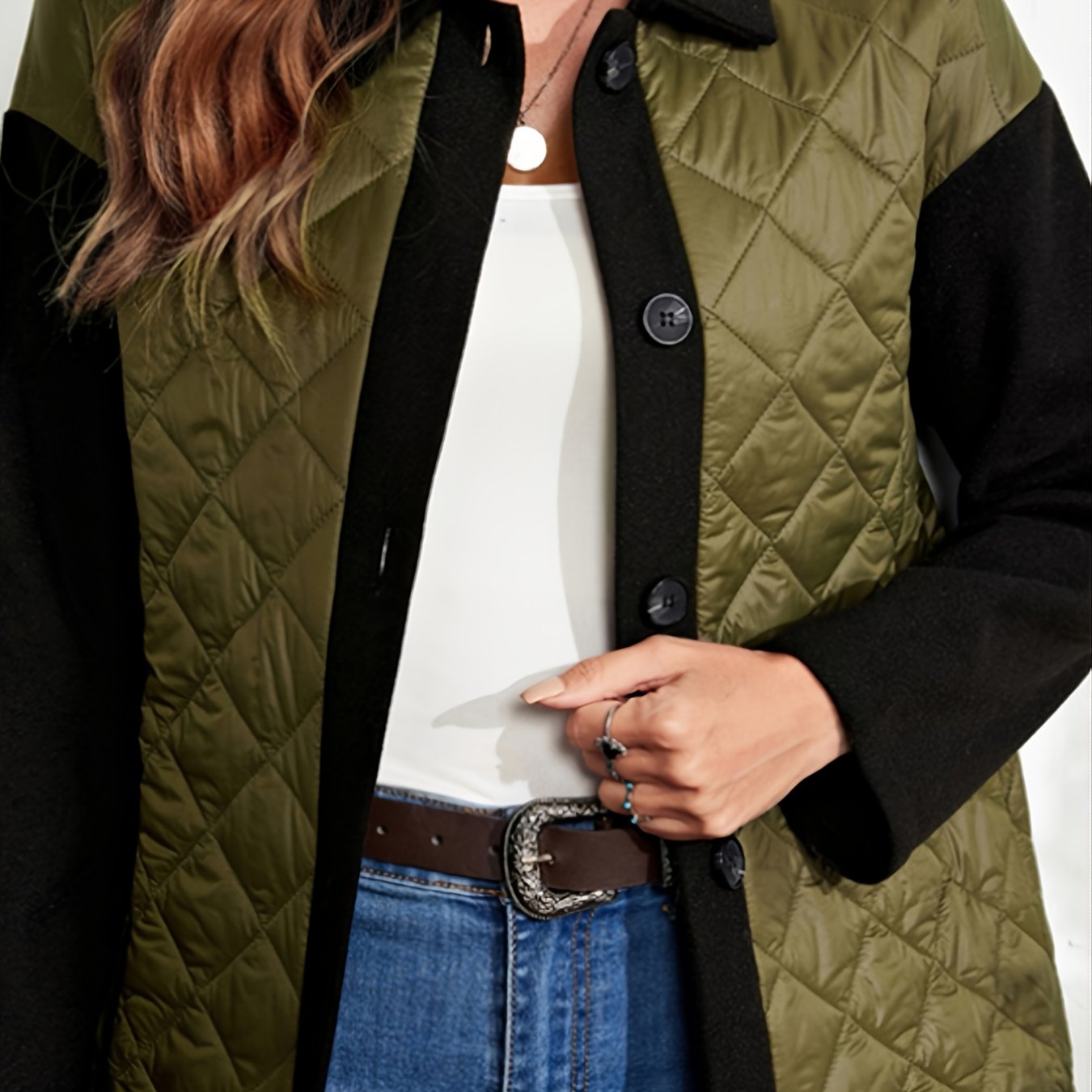 vlovelaw  Casual Long Sleeve Zip Jacket, Colorblock Zip Up Drawstring Hem Contrast Jacket