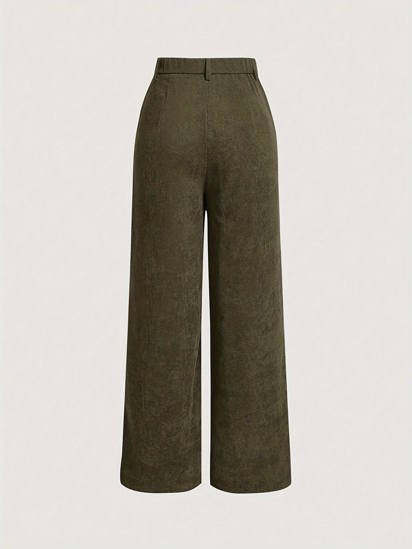 vlovelaw Solid Color Wide Leg Pants, Casual High Waist Pants For Every Day, Women's Clothing